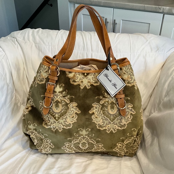 Glenda Gies Handbags - Glenda Gies- NEW!-Lilly shoulder bag. Green Chenille Mosaic-Retired